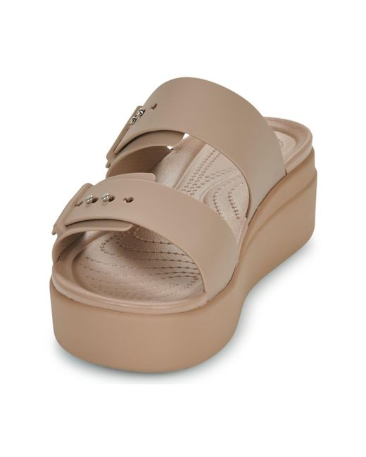 CROCSTM Brown Mules / Casual Shoes Brooklyn Buckle Lowwdg