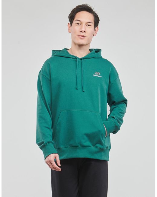 New Balance Green Hoodies Uni-ssentials French Terry Hoodie