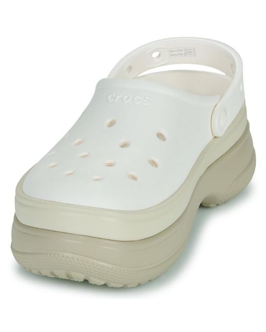 CROCSTM White Clogs (shoes) Classic Stacked Clog