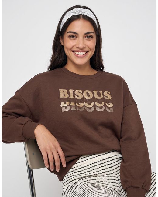 ONLY Brown Sweatshirts Onladele L/s O-neck