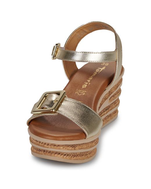 Tamaris Brown Wedge Sandals 28310-965