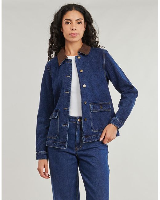 Jdy Blue Denim Jacket Ella Pocket L/s Denim
