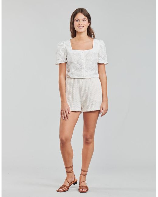 Betty London White Voili Shorts