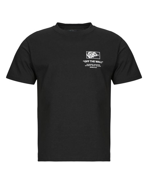 Vans Black T Shirt Stacked Hi Ss Tee for men