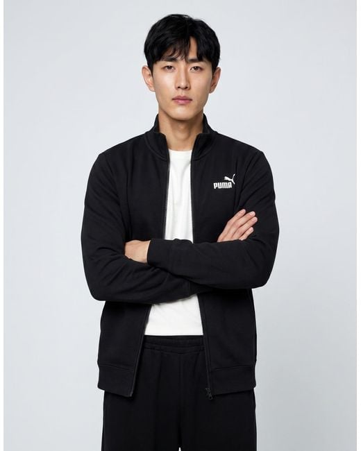 PUMA Black Tracksuit Jacket Ess No. 1 Logo Track Jacket Fl for men