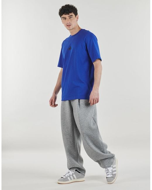 Adidas Blue T Shirt Essentials Small Logo Single Jersey T-shirt for men