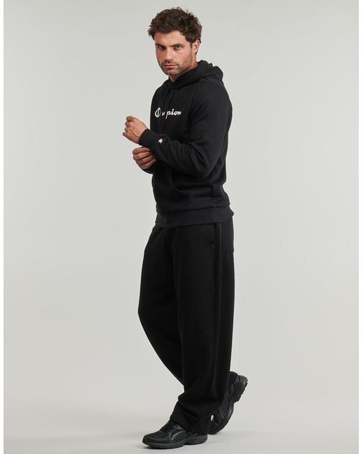 Champion Black Hoodies Hooded Sweatshirt for men