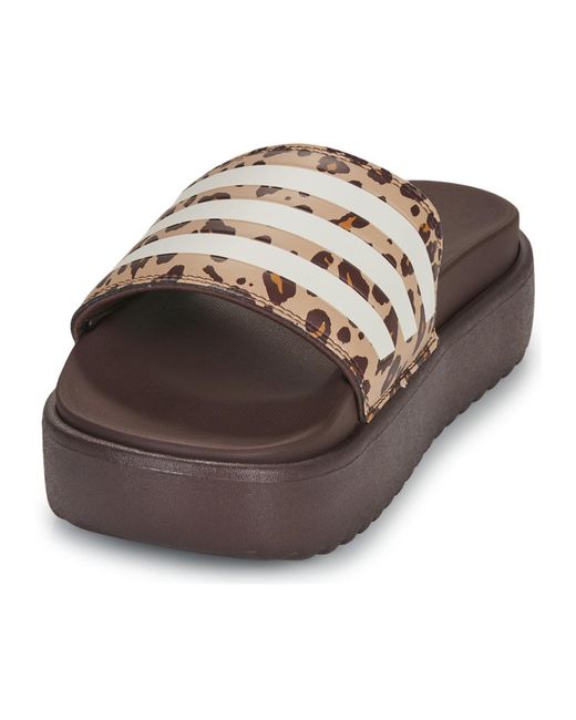 Adidas Brown Tap-dancing Adilette Platform