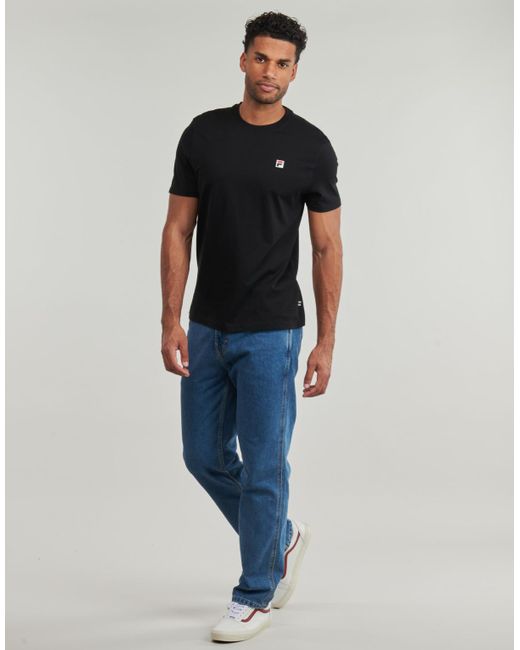 Fila Black T Shirt Biella Regular Short Sleeve T-shirt for men