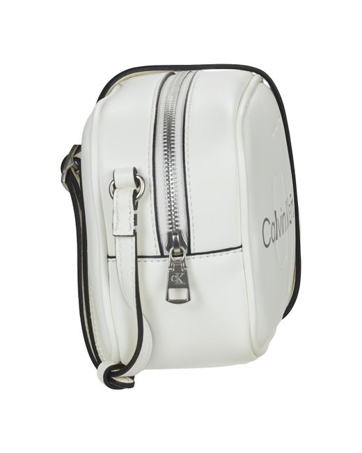 Calvin Klein White Shoulder Bag Sculpted Camera Bag18mono for men