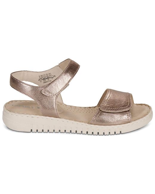 Caprice Metallic Flat Sandals Karin