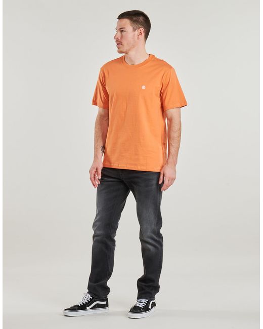Element Orange T Shirt Crail Ss for men