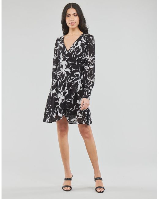 Vero Moda Black Dress Vmpolliana Ls Short Dress Wvn
