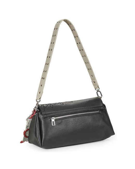 Desigual Black Shoulder Bag Sierra Naron Medium Flap