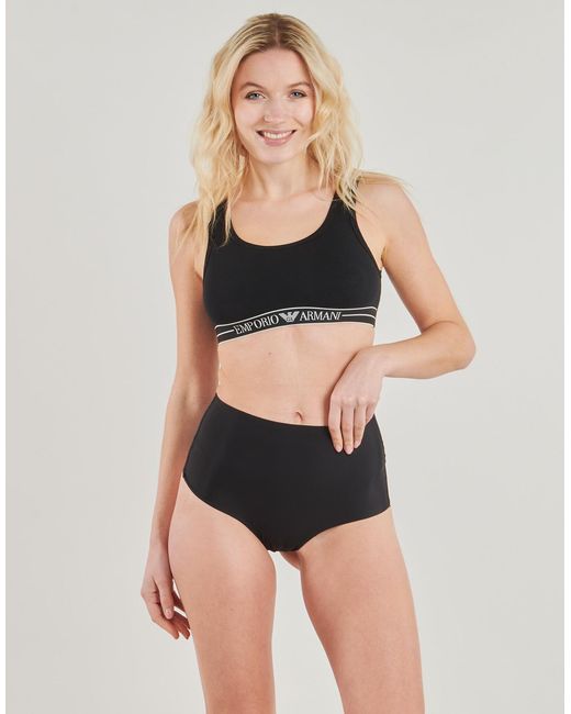 Emporio Armani Black Sports Bras Everyday Cotton Bra
