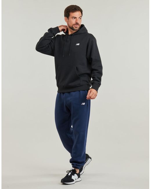 New Balance Black Hoodies Small Logo Hoodie for men
