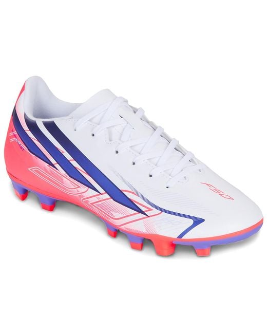 Adidas White Football Boots F50 Hyperfast Club Fg/mg