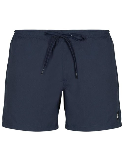 Quiksilver Blue Trunks / Swim Shorts Everyday Solid Volley 15 for men