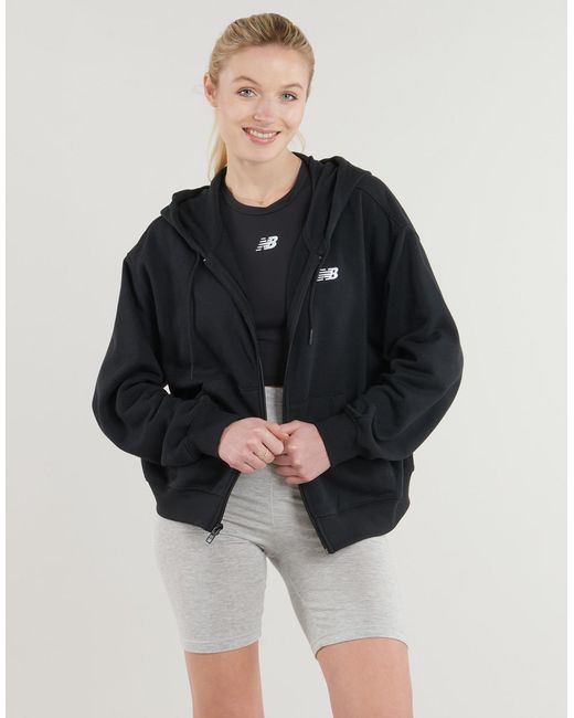 New Balance Black Hoodies Sport Essentials French Terry Full Zip