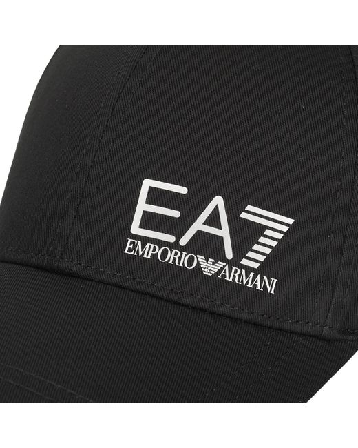 EA7 Black Cap Train Core Id U Logo Cap for men