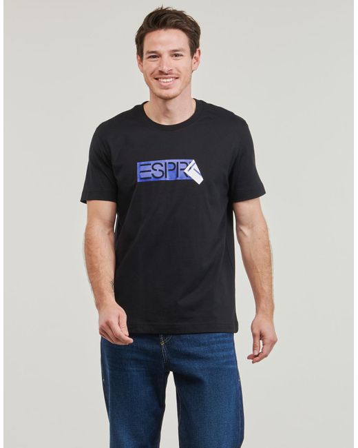 Esprit Black T Shirt Sus Logo Tee for men