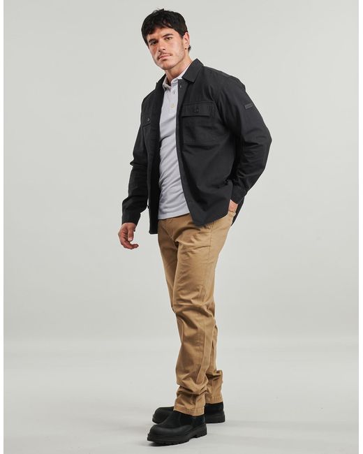 Jack & Jones Black Long Sleeved Shirt Jcogrid Classic for men