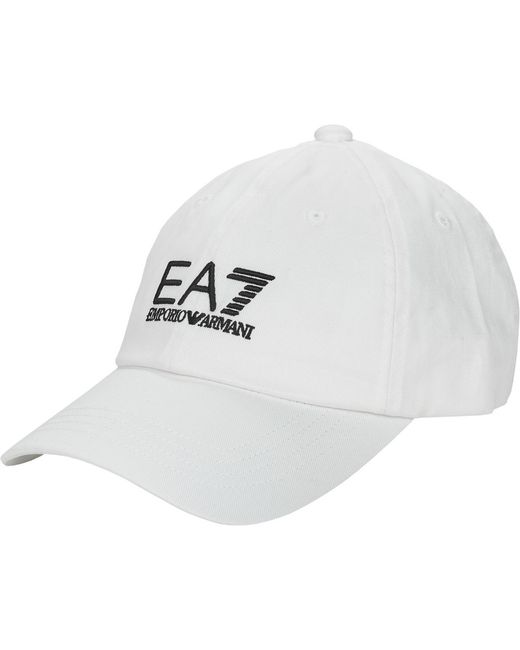 EA7 White Cap Train Core U Cap Essential for men