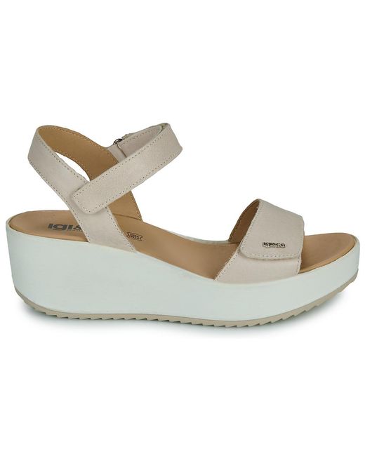 Igi&co Metallic Wedge Sandals D.candy