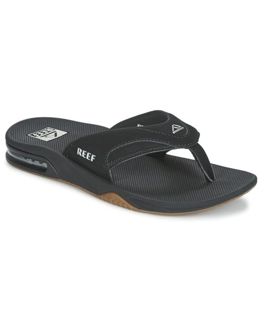 Reef Black Fanning Flip Flops / Sandals (shoes) for men