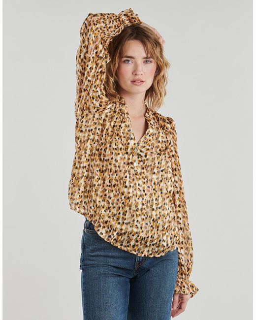 ONLY Brown Blouse Onljusa L/s Wavy