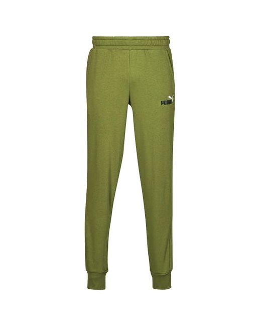 PUMA Green Tracksuit Bottoms Ess+ 2 Col Logo Pants Tr Cl for men
