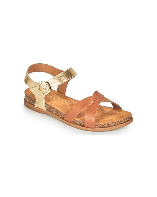 Unisa Metallic Wedge Sandals Cincel
