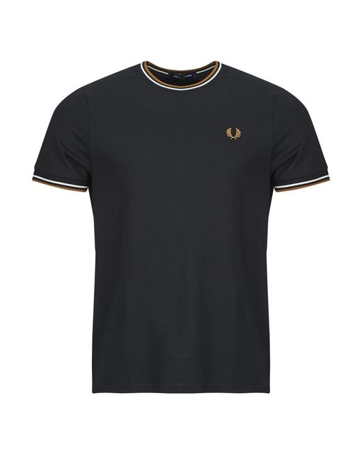 Fred Perry Black T Shirt Twin Tipped T-shirt for men