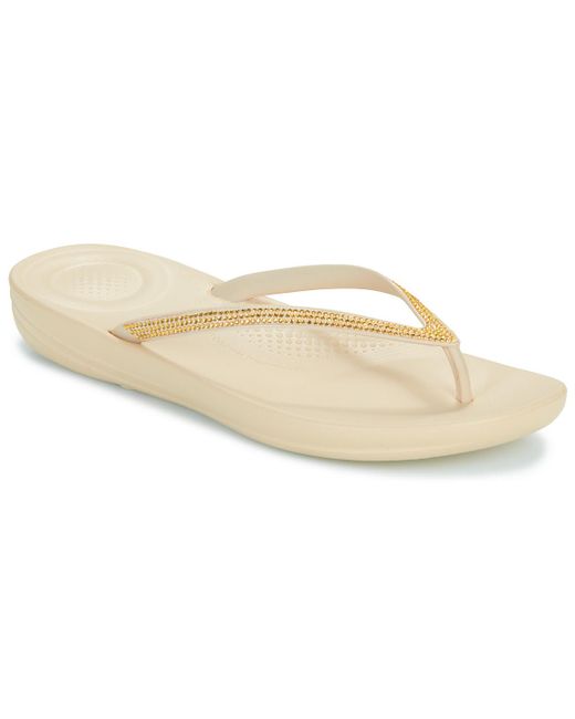 Fitflop Natural Flip Flops / Sandals (shoes) Iqushion Sparkle