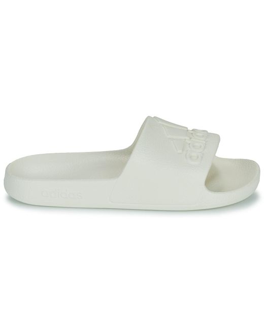 Adidas White Tap-dancing Adilette Aqua