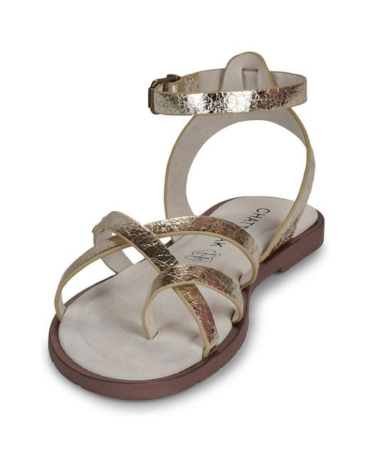 Chattawak Metallic Flat Sandals Perlita