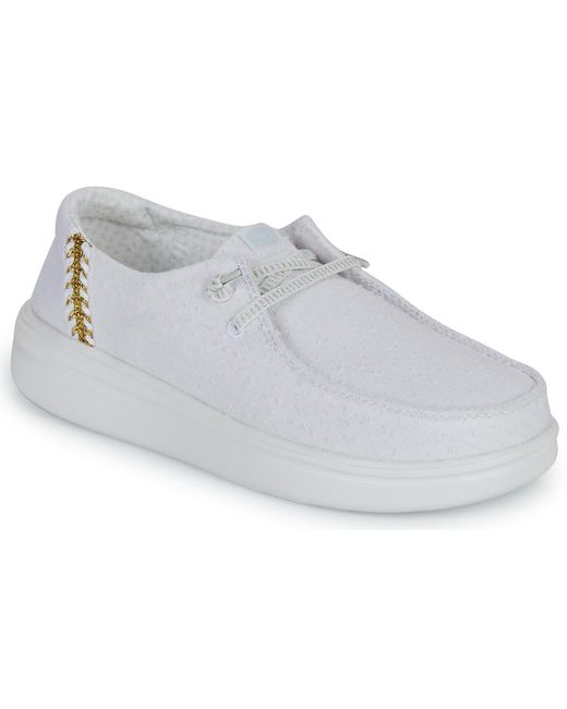 HeyDude White Slip-ons (shoes) Wendy Rise Perf Canvas