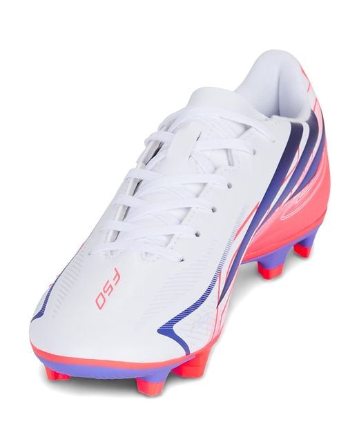 Adidas White Football Boots F50 Hyperfast Club Fg/mg