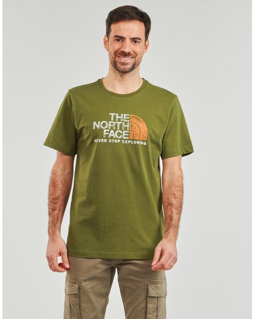 The North Face Green T Shirt S/s Rust 2 for men