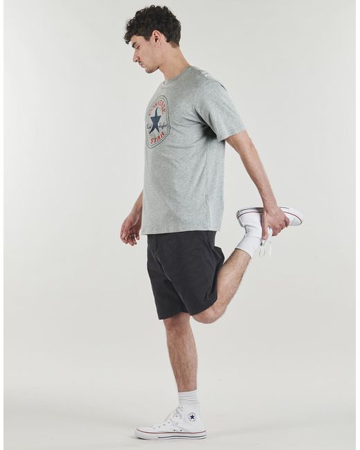 Converse Gray T Shirt Chuck Logo Tee for men