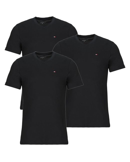 Tommy Hilfiger Black T Shirt 3p Ss Tee X3 for men