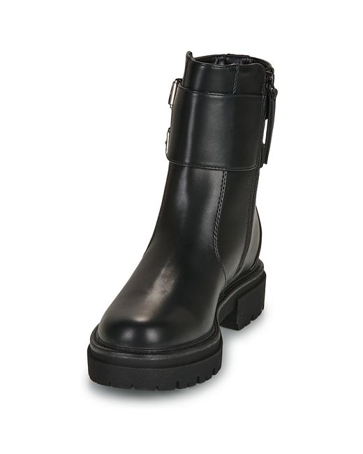 ONLY Black Mid Boots Onltrinity-7 Double Buckle