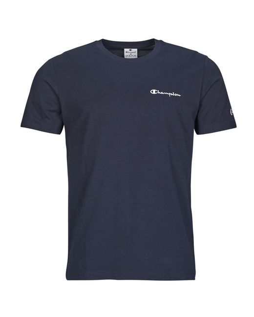 Champion Blue T Shirt Ss Tee for men