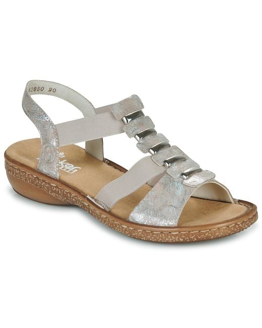 Rieker Sandals 62850 90 in Metallic Lyst UK