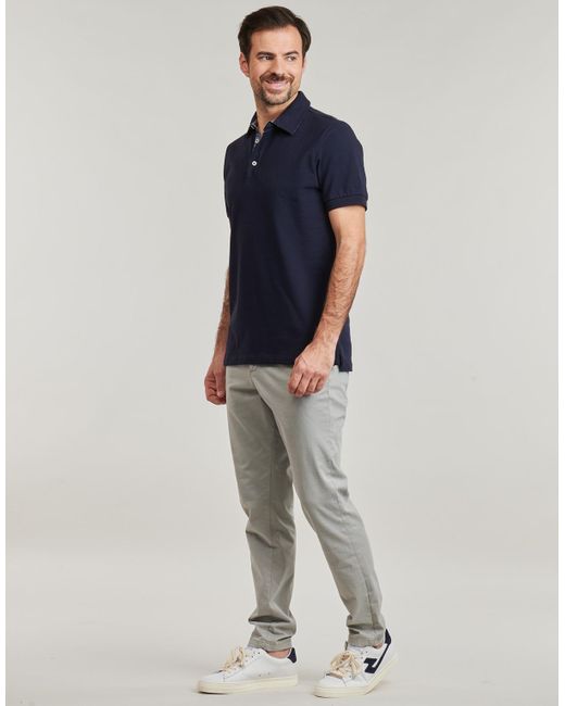 Geox Blue Polo Shirt M Polo Piquet Print for men