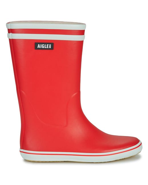 Aigle Red Wellington Boots Malouine