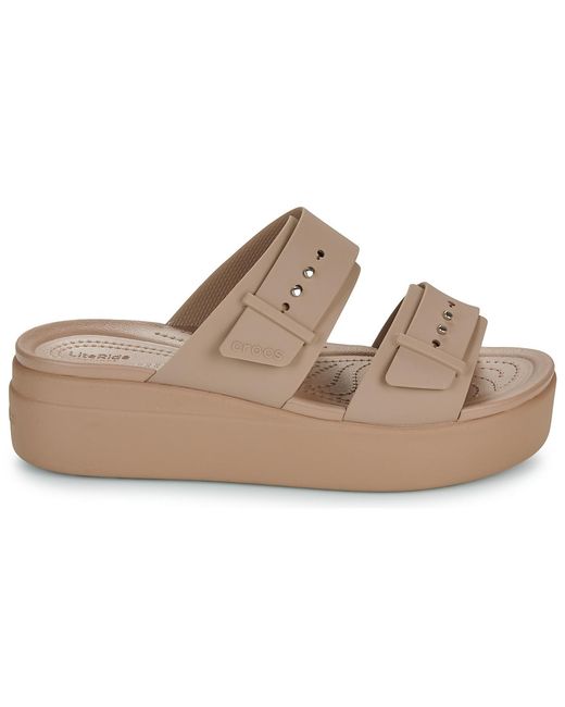 CROCSTM Brown Mules / Casual Shoes Brooklyn Buckle Lowwdg
