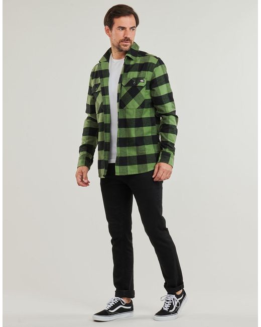 Dickies Long Sleeved Shirt New Sacramento Shirt Pine Green for men