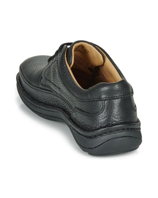 clarks nature three black leather