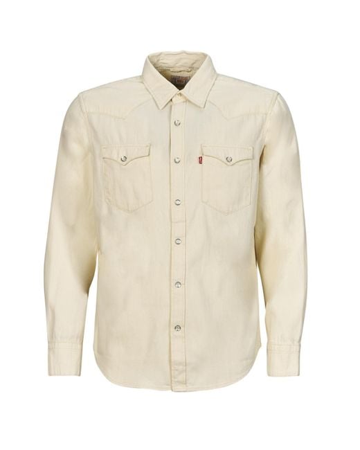 Levi's Natural Long Sleeved Shirt Barstow Western Standard Lightweight for men